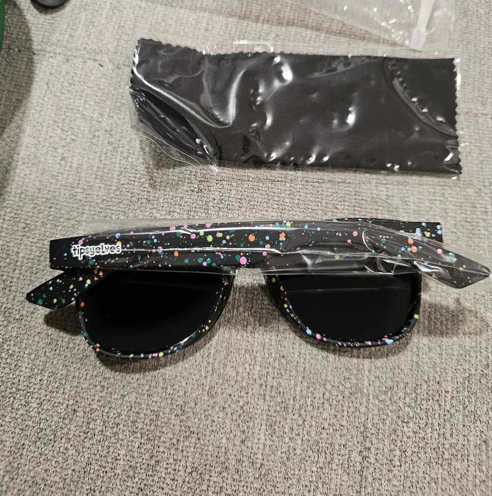 NWT Tipsy Elves Neon Nightcrawl Sunglasses With Case